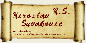 Miroslav Šuvaković vizit kartica